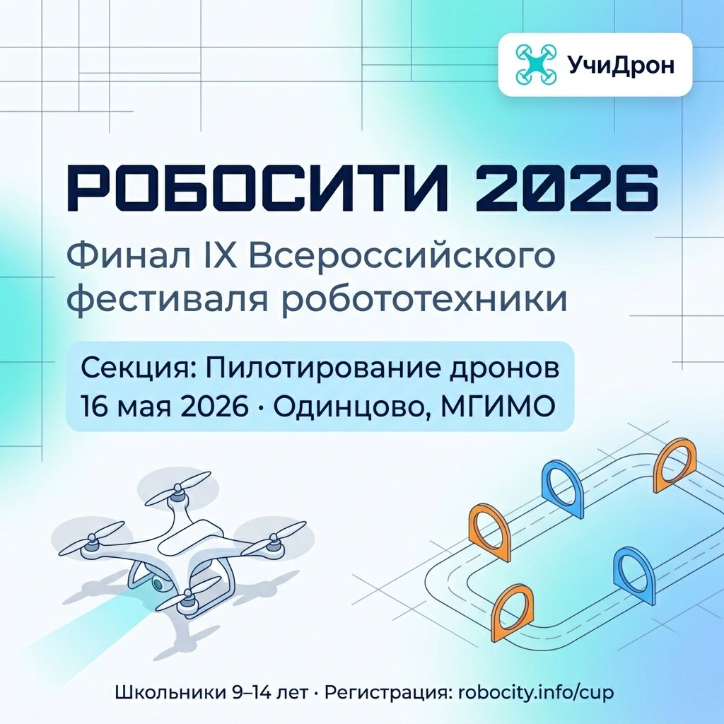 Анонс категории пилотирования дронов РОБОСИТИ 2026