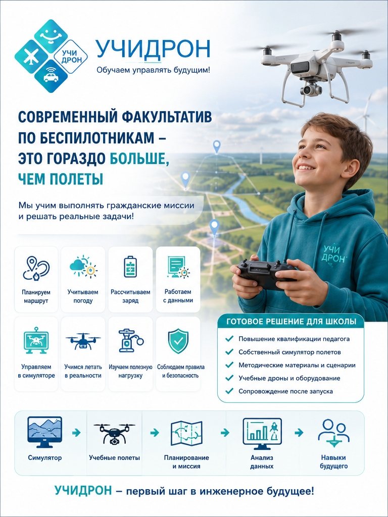 Практическое обучение школьников беспилотным технологиям УчиДрон